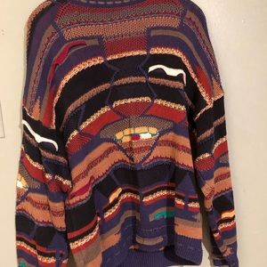 Vintage Coogi Style Face Groovy Sweater